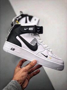Force Men's High-White Black Embroidered