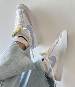 Blue and white blazer