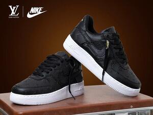 Nike LV AF - Black White Women