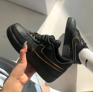 Nike AF1 black gold