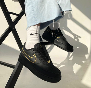 Nike AF1 black gold